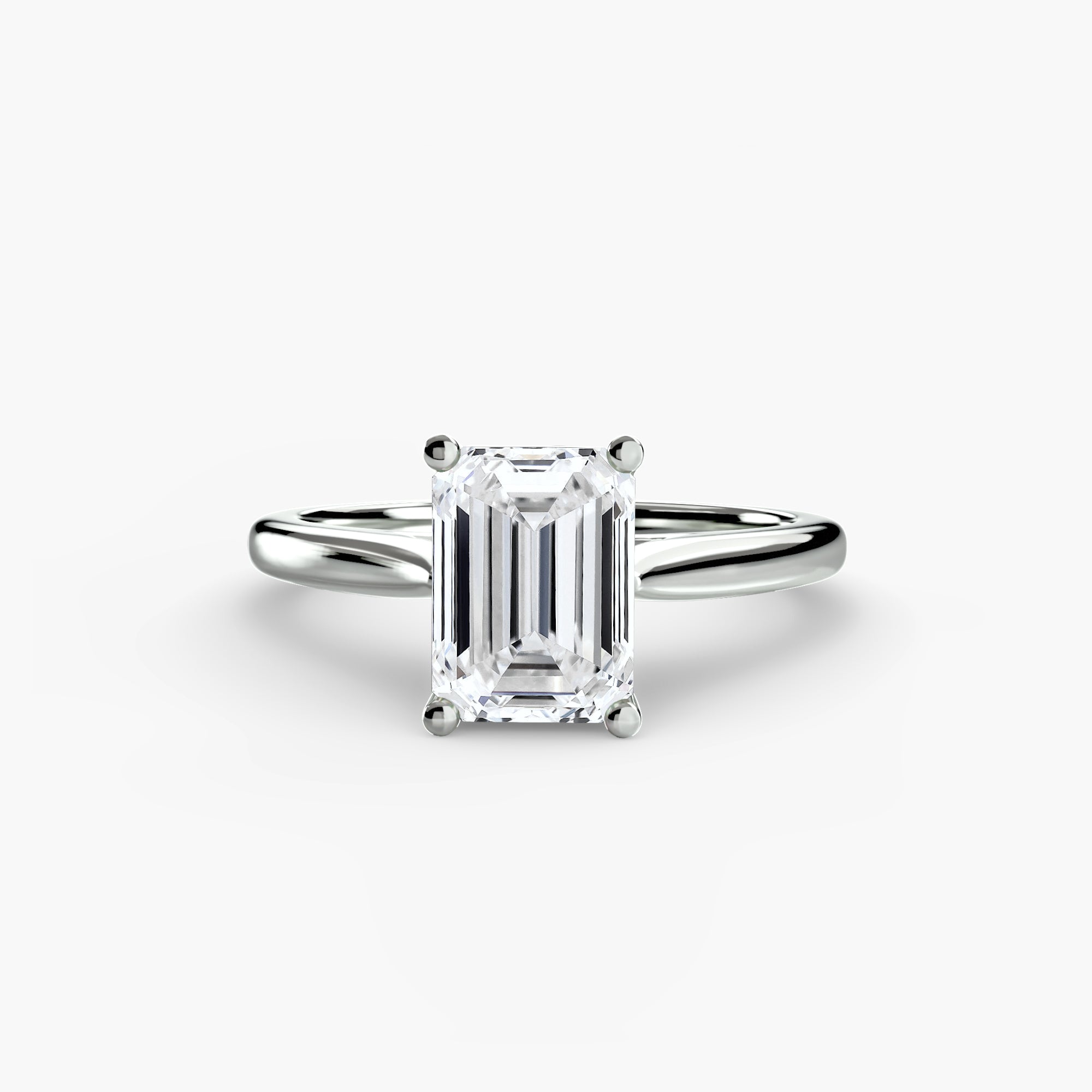 Jacob Mercari 14K Gold Lab Grown Diamond ring with emerald-cut 