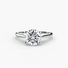 Jacob Mercari 14K White Gold Round Diamond Solitaire Engagement Ring