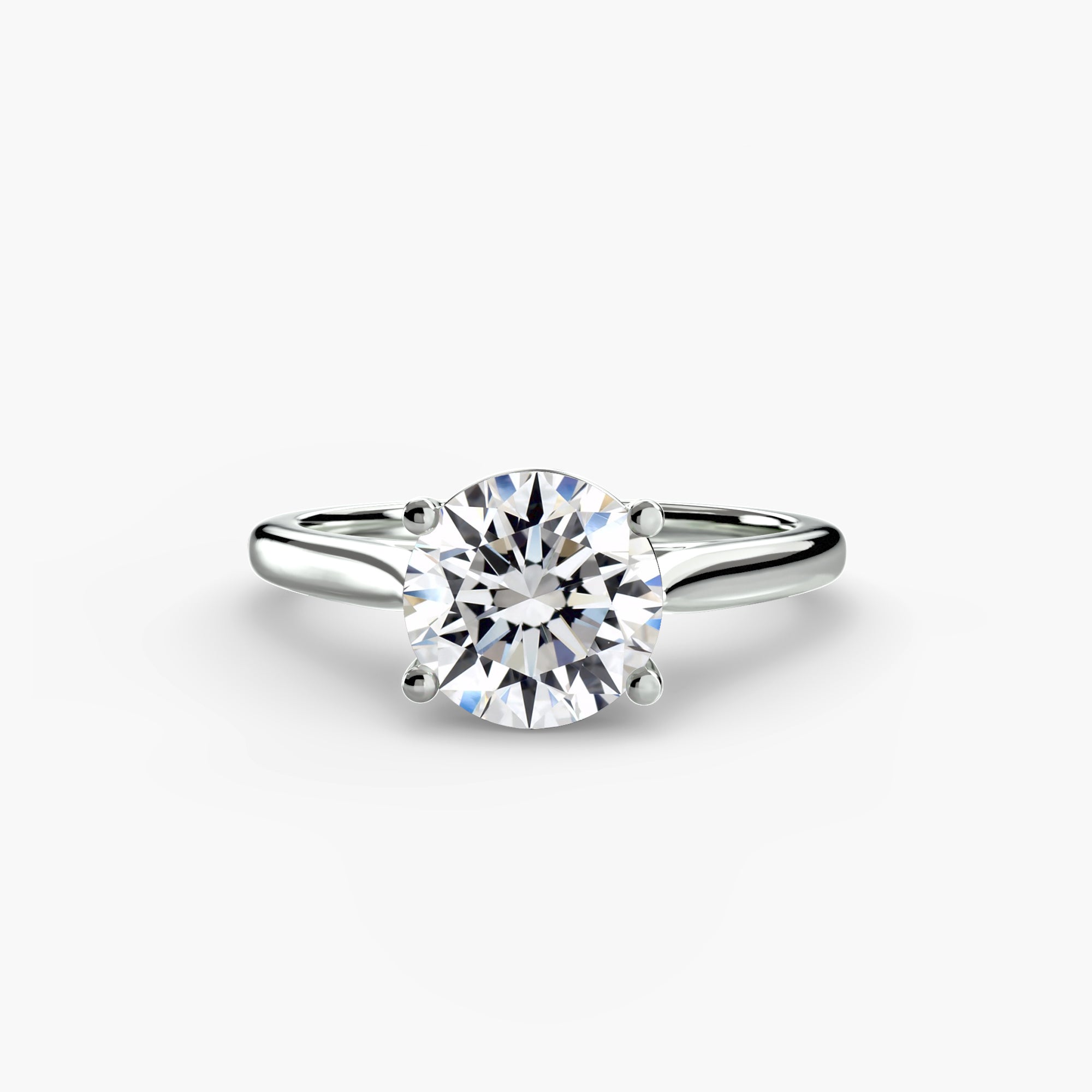 Jacob Mercari 14K White Gold Round Diamond Solitaire Engagement Ring