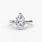 Jacob Mercari 14K Gold Lab Diamond Engagement ring with a marquise cut Diamond 