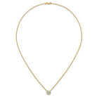 Jacob Mercari 14K Yellow Gold Lab-Grown Diamond Round Cut Bezel Necklace