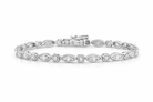 Jacob Mercari 14K White Gold Lab-Grown Diamond Tennis Bracelet – Vintage-Inspired Design
