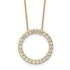 Jacob Mercari 14K Gold Lab Grown Diamond 1ct Circle Slide Necklace