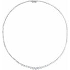 Lab Grown Diamond Bezel Accented Tennis Necklace