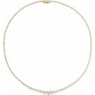 Lab Grown Diamond Bezel Accented Tennis Necklace