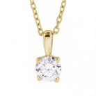 Jacob Mercari 14K Yellow Gold Four Prong Basket Solitaire Lab-Grown Diamond Pendant