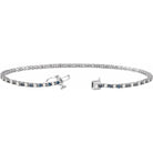 Jacob Mercari Natural Blue Sapphire and 5.8 CTW Diamond Bracelet in 14K White Gold