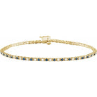 Jacob Mercari Natural Blue Sapphire and 5.8 CTW Diamond Bracelet in 14K Yellow Gold