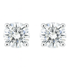 Jacob Mercari 14K White Lab Grown Diamond Stud Earrings