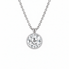 European Lab-Grown Diamond Bezel-Set Solitaire Necklace in 14K Gold