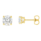 Jacob Mercari 14K Yellow Lab Grown Diamond Stud Earrings