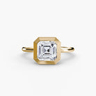 18K Yellow Gold Bezel Engagement Ring Setting
