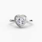 18K White Gold Bezel Engagement Ring Setting