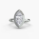 Platinum Bezel Engagement Ring Setting