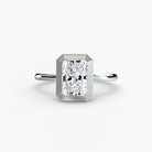 Platinum Bezel Engagement Ring Setting