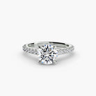 Jacob Mercari 14K-18K Gold Ethereal Hidden Halo Diamond Engagement Ring with Round Center Stone