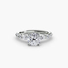 Platinum Ascending Glow Engagement Ring Setting with lab-grown diamond band.