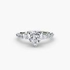 Platinum Ascending Glow Engagement Ring Setting with lab-grown diamond band.