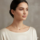 Jacob Mercari 14K Yellow Gold Lab-Grown Ruby Bezel Setting Solitaire necklace model