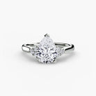 14K White Gold Aurora Shoulders Engagement Ring Setting with Lab-Grown Diamond Band