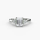 18K White Gold Aurora Shoulders Engagement Ring Setting with Lab-Grown Diamond Band