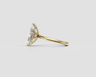 14K Yellow Gold Marquise Cut Diamond Whispered Brilliance Hidden Halo Lab-Grown Diamond Engagement Ring Side View