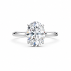 14K White Gold Oval Cut Diamond Whispered Brilliance Hidden Halo Lab-Grown Diamond Engagement Ring